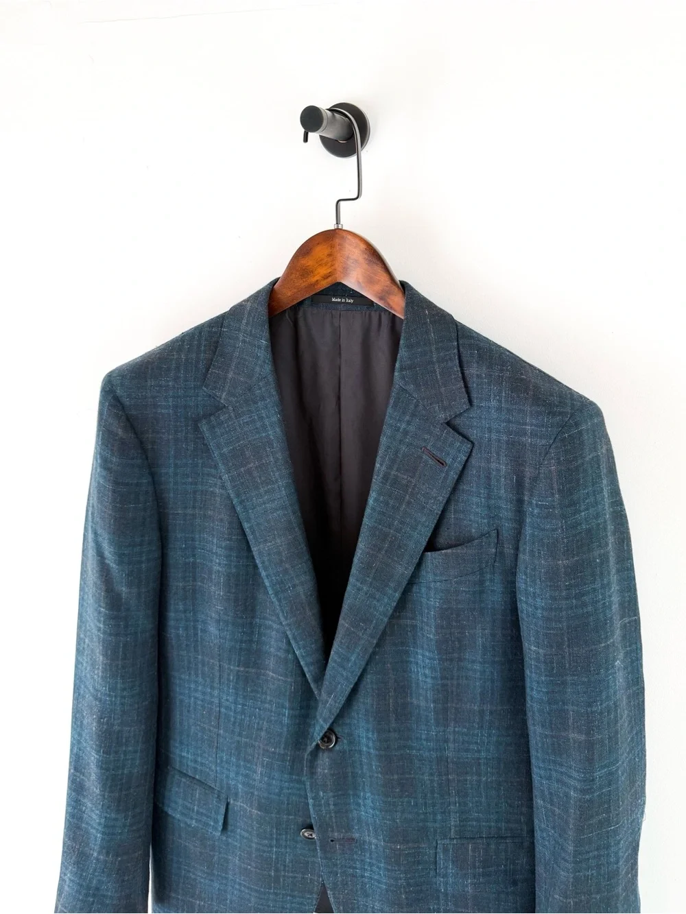 NEW Ermenegildo Zegna Cashmere Milano Easy Teal Plaid Sport Coat Men Blazer 40R